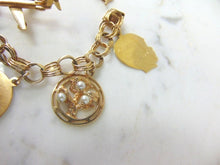 Load image into Gallery viewer, Womens Vintage Estate 14k Gold Charm Bracelet 33.8g  E1614