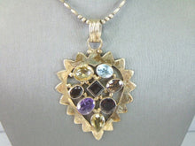 Load image into Gallery viewer, Womens Vintage Estate Sterling Silver Multi-Stone Necklace 45.5g E5446