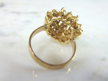 Load image into Gallery viewer, Womens Vintage Estate 14k Yellow Gold Diamond Cocktail Ring 6.7g #E1619