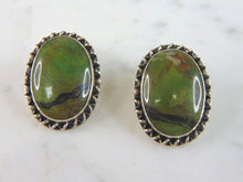Load image into Gallery viewer, Womens Vintage Estate Sterling Silver DTR Jasper Earrings 16.5g E5451