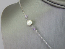 Load image into Gallery viewer, Womens Vintage Estate Sterling Silver Modernist Pearl Necklace 11.4g E4325