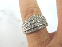 Load image into Gallery viewer, Womens Vintage Estate 10k White Gold Diamond Ring 5.0g E4201