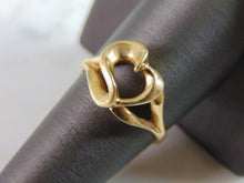 Load image into Gallery viewer, Womens Vintage Estate 14k Yellow Gold Heart Ring 4.2g #E4240