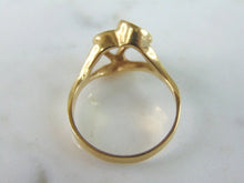 Load image into Gallery viewer, Womens Vintage Estate 14k Yellow Gold Heart Ring 4.2g #E4240