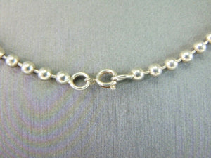 Mens Vintage Estate Sterling Silver Skull Necklace 46.7g E2079