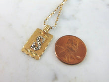 Load image into Gallery viewer, Womens Vintage Estate 14K Yellow Gold Necklace S Pendant 4.8g E4265