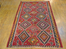 Load image into Gallery viewer, Vintage Estate Semi-Antique Handmade Flat Weave Kilim Rug E38