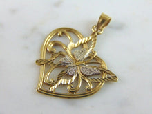Load image into Gallery viewer, Womens Vintage Estate 14k Yellow Gold Heart Pendant 2.8g E3406