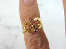 Load image into Gallery viewer, Womens Vintage Estate 14K Yellow Gold Amethyst Ring 2.8g E4296