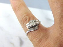 Load image into Gallery viewer, Womens Vintage Estate 14K White Gold Diamond Ring 4.4g E3442