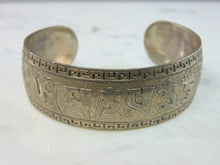 Load image into Gallery viewer, Womens Vintage Estate Sterling Silver Chinese Cuff Bracelet 40.5g E5534