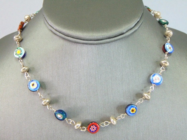 Women's Vintage Estate Sterling Silver Modernist Necklace 19.3g E5533