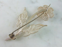 Load image into Gallery viewer, Womens Vintage Estate Sterling Silver Flower Brooch 11.2g E5535