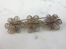 Load image into Gallery viewer, Womens Vintage Estate Sterling Silver Flower Brooch 7.6g E5548