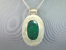 Load image into Gallery viewer, Womens Vintage Estate Sterling Silver Aventurine Necklace 39g E5569