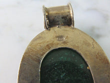 Load image into Gallery viewer, Womens Vintage Estate Sterling Silver Aventurine Necklace 39g E5569