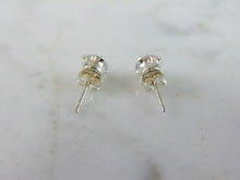 Load image into Gallery viewer, Womens Vintage Estate Sterling Silver CZ Earrings .6g E5609