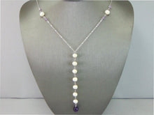Load image into Gallery viewer, Womens Vintage Estate Sterling Silver Modernist Pearl Necklace 11.4g E4325