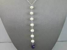 Load image into Gallery viewer, Womens Vintage Estate Sterling Silver Modernist Pearl Necklace 11.4g E4325