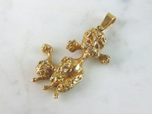 Load image into Gallery viewer, Womens Vintage Estate 14k Yellow Gold Poodle Dog Pendant 6.7g E727