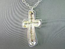 Load image into Gallery viewer, Womens Vintage Estate Fine Silver Cross Necklace 25.4g E5701