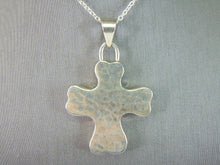 Load image into Gallery viewer, Womens Vintage Estate Sterling Silver Cross Necklace 13g E5728