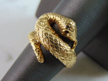 Load image into Gallery viewer, Womens Vintage Estate 14K Yellow Gold Snake Ring, 10.3g E1705