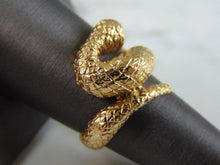 Load image into Gallery viewer, Womens Vintage Estate 14K Yellow Gold Snake Ring, 10.3g E1705