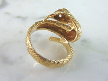 Load image into Gallery viewer, Womens Vintage Estate 14K Yellow Gold Snake Ring, 10.3g E1705