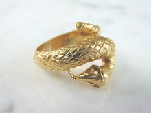 Load image into Gallery viewer, Womens Vintage Estate 14K Yellow Gold Snake Ring, 10.3g E1705