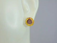 Load image into Gallery viewer, Womens Vintage Estate Sterling Silver Flower Earrings 1.1g E897