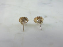 Load image into Gallery viewer, Womens Vintage Estate Sterling Silver Flower Earrings 1.1g E897