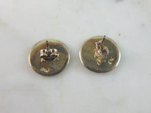 Load image into Gallery viewer, Womens Vintage Estate Sterling Silver Baby Footprint Earrings 3g E898