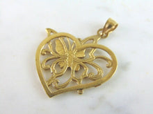 Load image into Gallery viewer, Womens Vintage Estate 14k Yellow Gold Heart Pendant 2.8g E3406