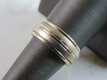 Load image into Gallery viewer, Mens Vintage Estate 14K White Gold Wedding Band Ring, 10.0g E3425