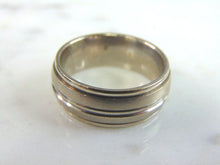 Load image into Gallery viewer, Mens Vintage Estate 14K White Gold Wedding Band Ring, 10.0g E3425
