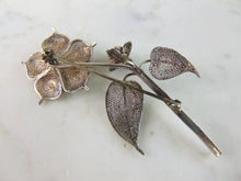 Load image into Gallery viewer, Womens Vintage Estate Sterling Silver Flower Brooch 9.8g E5864