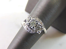 Load image into Gallery viewer, Womens Vintage Estate 14K White Gold Diamond Ring 4.4g E3442