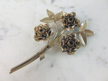 Load image into Gallery viewer, Womens Vintage Estate Sterling Silver Flower Brooch 20.8g E2313