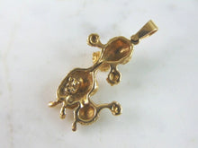 Load image into Gallery viewer, Womens Vintage Estate 14k Yellow Gold Poodle Dog Pendant 6.7g E727