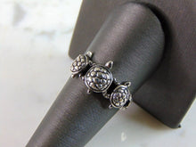 Load image into Gallery viewer, Womens Vintage Estate Sterling Silver Turtle Ring 3.2g E5649