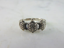 Load image into Gallery viewer, Womens Vintage Estate Sterling Silver Turtle Ring 3.2g E5649