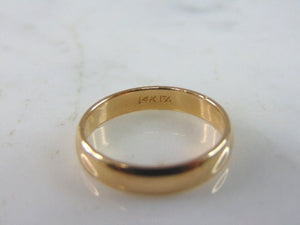 Mens Vintage Estate 14K Yellow Gold Band Wedding Ring 3.4g E2360