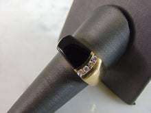 Load image into Gallery viewer, Mens Vintage Estate 14K Yellow Gold Onyx &amp; Diamond Ring 7.8g E5045
