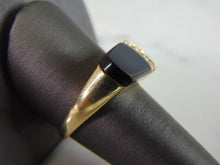 Load image into Gallery viewer, Mens Vintage Estate 14K Yellow Gold Onyx &amp; Diamond Ring 7.8g E5045