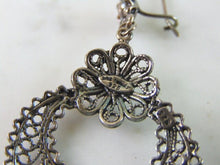 Load image into Gallery viewer, Womens Vintage Estate Sterling Silver Dangle Earrings 10g E5888