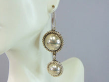 Load image into Gallery viewer, Womens Vintage Estate Sterling Silver Dangle Earrings 21.4g E5905