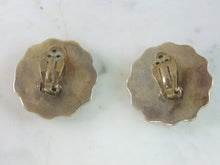 Load image into Gallery viewer, Womens Vintage Estate Sterling Silver Flower Clip On Earrings 24.5g E2162