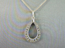 Load image into Gallery viewer, Womens Vintage Estate Sterling Silver Modernist Pendant w/ Necklace 3.2g E2170