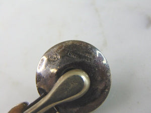 Mens Vintage Estate Sterling Silver Sombrero Tie Clip 4g E2426